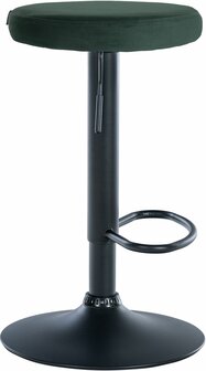 Barstoel Pento Fluweel zwart, Groen