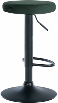 Barstoel Pento Fluweel zwart, Groen
