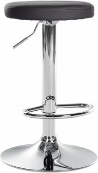 Barstoel Pento Kunstleer chroom, Zwart