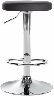 Barstoel Pento Kunstleer chroom, Zwart