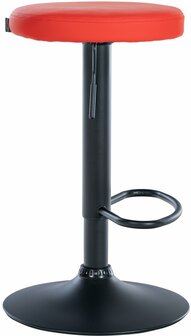 Barstoel Pento Kunstleer zwart, Rood