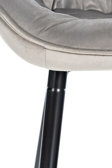 Barstoel Gobsin 76 Fluweel, Grijs