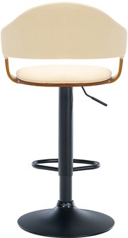 Barstoel Nelsi Kunstleer zwart, Creme