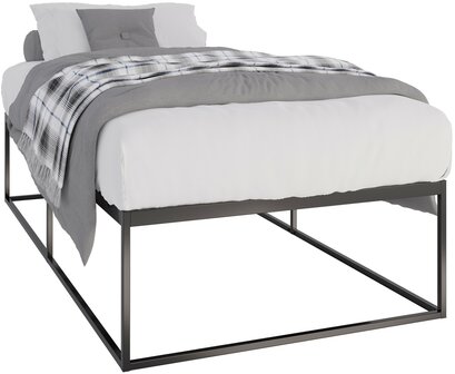 Metalen bed Scili 200x100x46 cm, Zwart