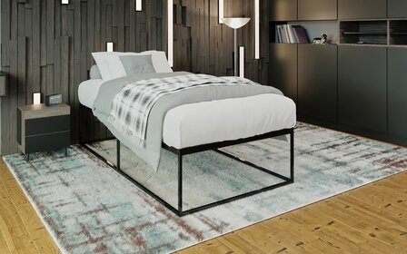 Metalen bed Scili 200x100x46 cm, Zwart