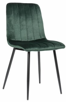 4-delige set stoelen Dojin fluweel, Groen