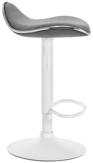 Barhocker Shinghaa Stof wit, Grijs