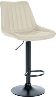 Barstoel Tino Kunstleer zwart, Creme