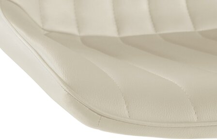 Barstoel Tino Kunstleer wit, Creme
