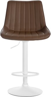 Barstoel Tino Kunstleer wit, Bruin