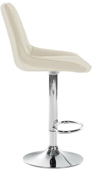 Barstoel Tino Kunstleer chroom, Creme