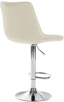 Barstoel Tino Kunstleer chroom, Creme