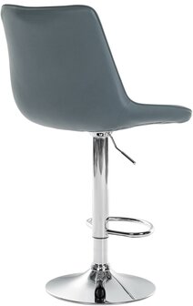 Barstoel Tino Kunstleer chroom, Grijs