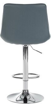 Barstoel Tino Kunstleer chroom, Grijs