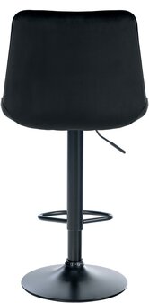 Barstoel Tino Fluweel zwart, Zwart