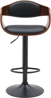 Barstoel Kongstin B Kunstleer, Zwart