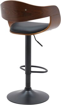 Barstoel Kongstin B Kunstleer, Zwart