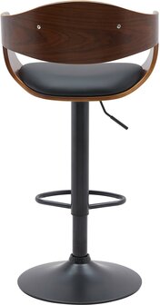 Barstoel Kongstin B Kunstleer, Zwart