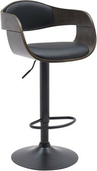 Barstoel Kongstin B Kunstleer, Grijs