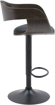 Barstoel Kongstin B Kunstleer, Grijs