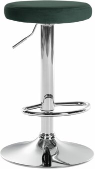 Barstoel Pento Fluweel chroom, Groen