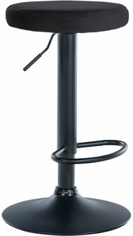 Barstoel Pento Fluweel zwart, Zwart
