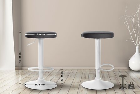 Barstoel Bermuda Rood, Zwart
