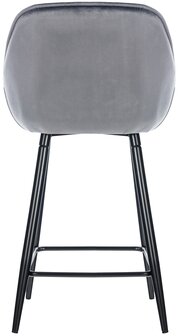 Barstoel Gobsin 76 Fluweel, Grijs