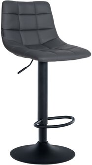 Barstoel Jirra Kunstleer zwart, Grijs