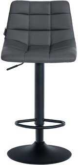 Barstoel Jirra Kunstleer zwart, Grijs
