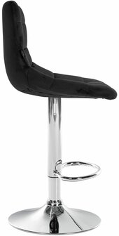 Barstoel Jirra Fluweel chroom, Zwart