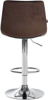 Barstoel Jirra Fluweel chroom, Bruin