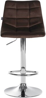 Barstoel Jirra Fluweel chroom, Bruin