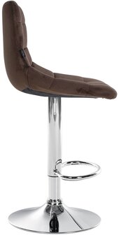 Barstoel Jirra Fluweel chroom, Bruin