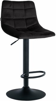 Barhocker Jirra Samt Zwart -&gt; Barkruk Jirra fluweel zwart