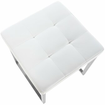 2-delige set barkrukken Birca, Wit
