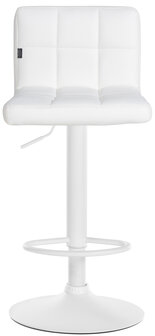 2-delige set barkrukken Fine kunstleer wit, Wit
