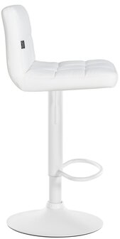 2-delige set barkrukken Fine kunstleer wit, Wit