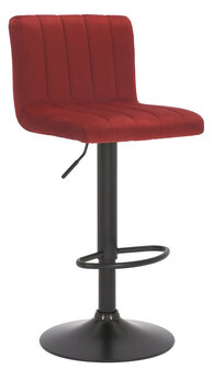 2-delige set barkrukken Jemia fluweel, Rood