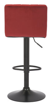 2-delige set barkrukken Jemia fluweel, Rood