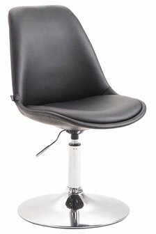 4-delige set eetkamerstoelen Miverack C kunstleer, Zwart