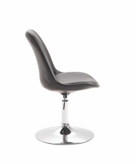4-delige set eetkamerstoelen Miverack C kunstleer, Zwart