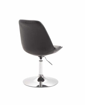 4-delige set eetkamerstoelen Miverack C kunstleer, Zwart