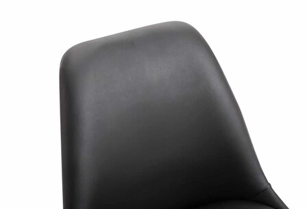 4-delige set eetkamerstoelen Miverack C kunstleer, Zwart