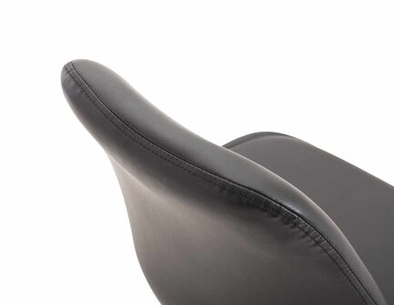 4-delige set eetkamerstoelen Miverack C kunstleer, Zwart