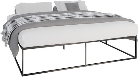 Metalen bed Scili 200x200x46 cm, Zwart