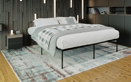 Metalen bed Forga 200x180x42 cm, Zwart