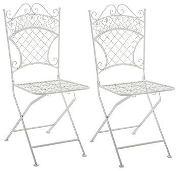 2-delige tuinstoelenset Idilir, Wit