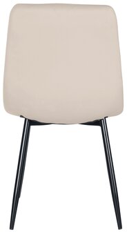 4-delige set eetkamerstoelen Entibas, Creme