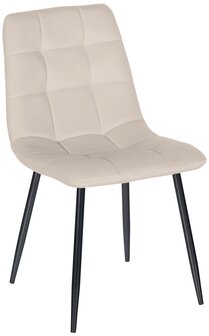 4-delige set eetkamerstoelen Entibas, Creme